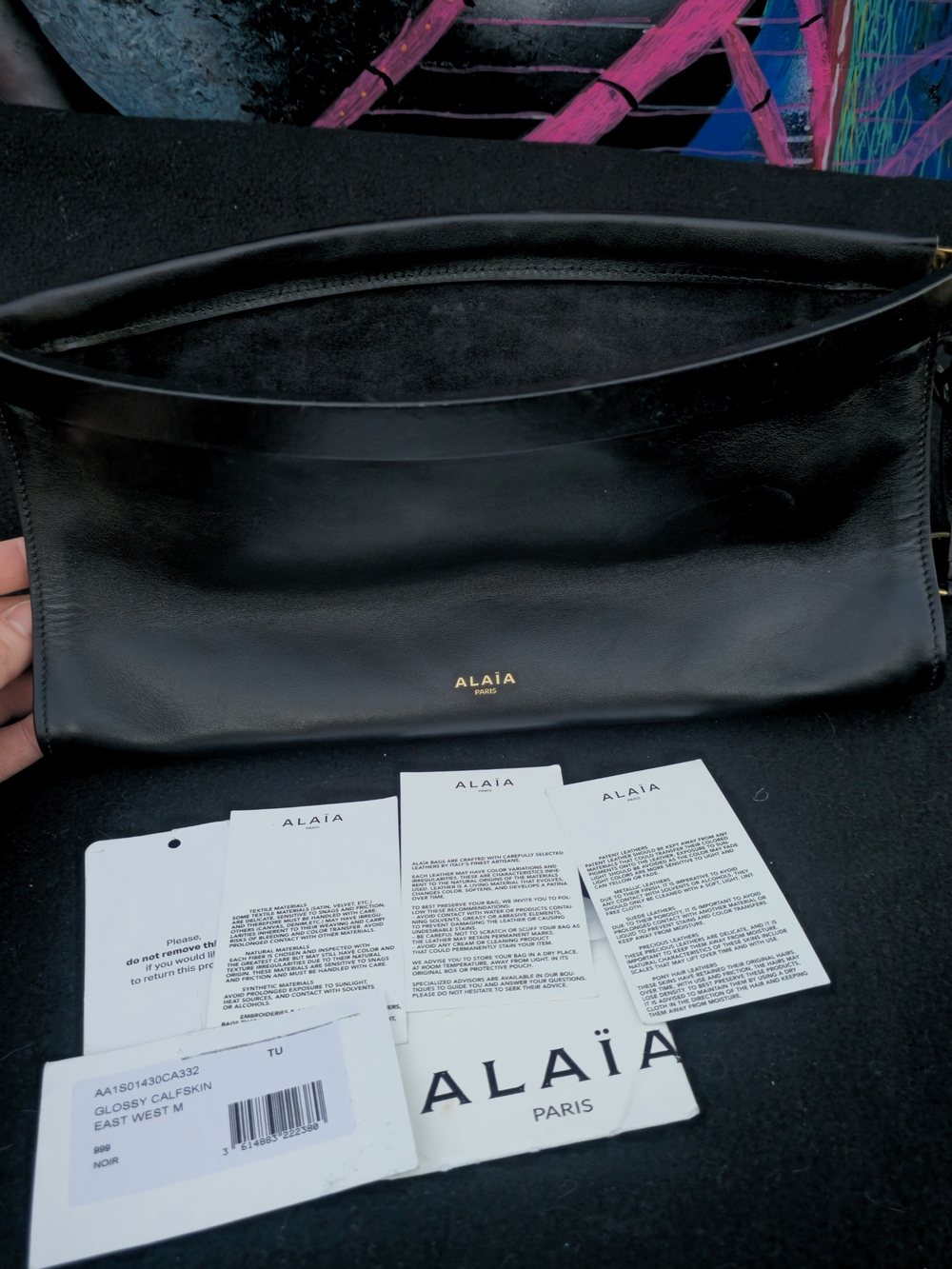 AlAIA Medium Black Clutch